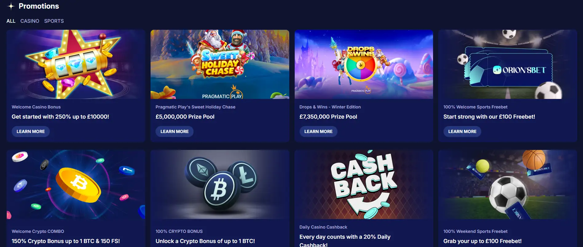 orionsbet casino promotions